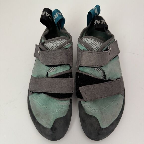 Scarpa Origin Climbing Shoes Green/Black Size EU 39 Wm. 7.5/Men 6.5 Hook & Loop - Picture 3 of 9